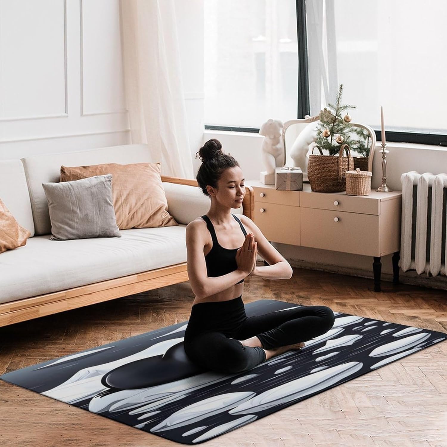 Seals on Ice Carpet for Living Room,Washable Dining Room Non-Slip Under Table Rug 40“x60”Large Rugs Lndoor Home Decoration Stain Resistant Carpet for Bedroom