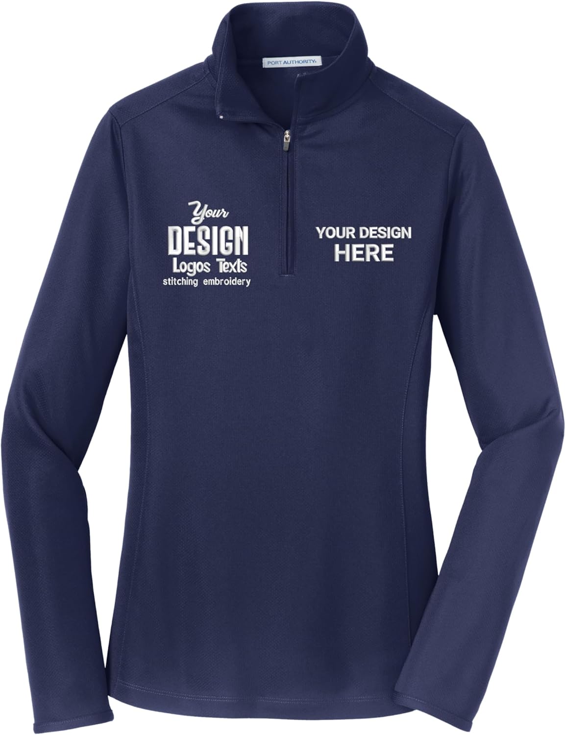 Personalized Fleece Zip Pullover, Custom Embroidered Quarter-Zip Sweatshirt, 1/4 Zip Fleece Sweater with Text and Logo - Image 4