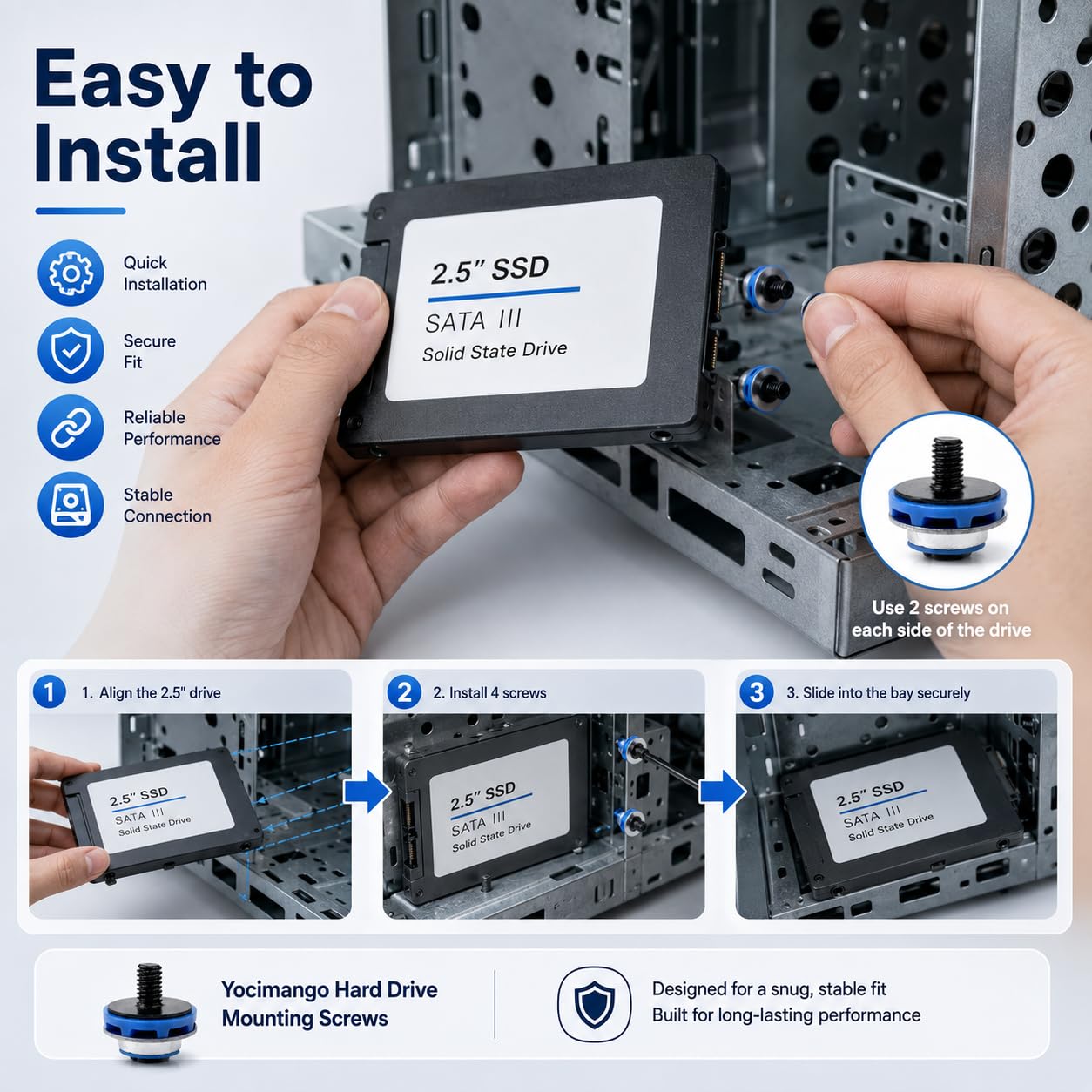 Amazon.com: Yocimango 2.5-inch Hard Disk SSD HDD Installation