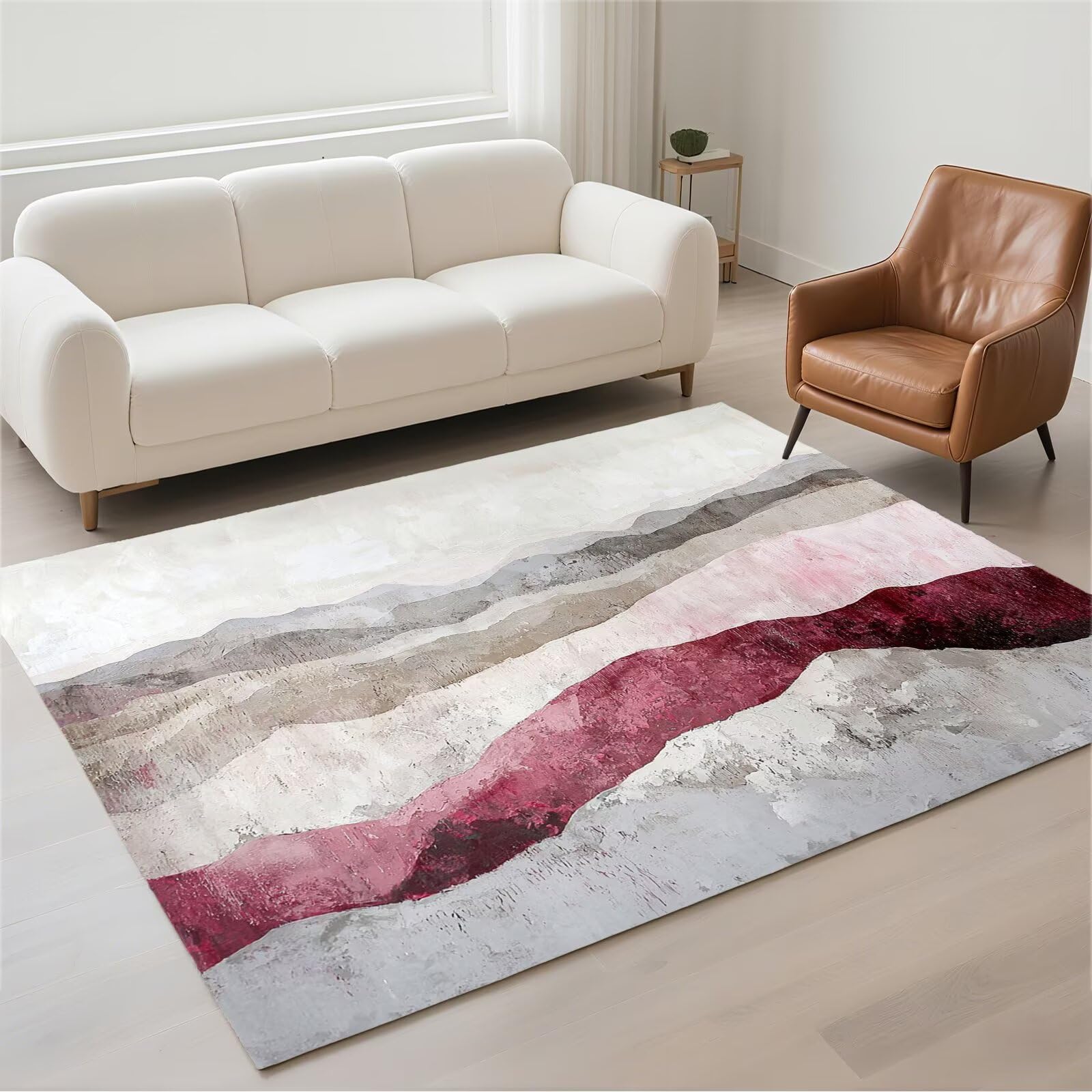 Tapis salon 100x200cm lavable et moderne pour grand couloir ou chambre