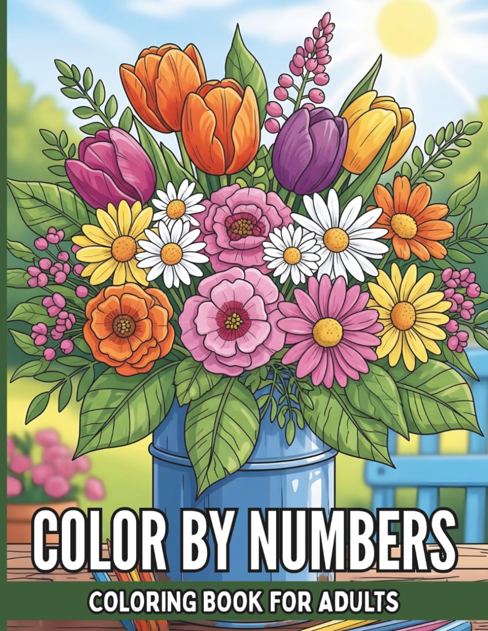 Color By Numbers Coloring Book For Adults: Stunning Mosaic Artworks for Stress Relief Featuring Floral Designs Landscapes and Wildlife with Simple Numbered Sections for Easy Coloring Success