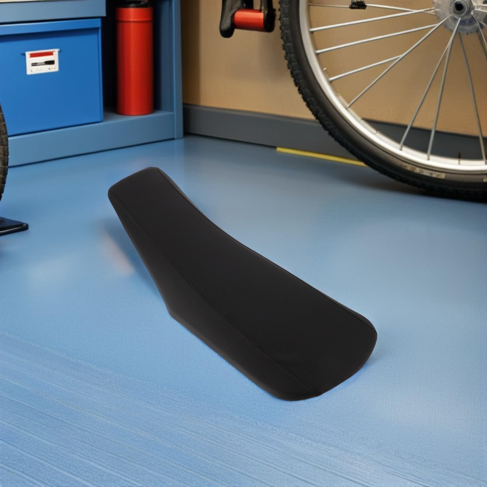Cuscino Sella Moto da Cross, Motorbike Seat Cushion, in Lega e Plastica, Nero, Resistente alle Intemperie, per Moto da Cross e Gare Off-road, Comfort di Guida Migliorato