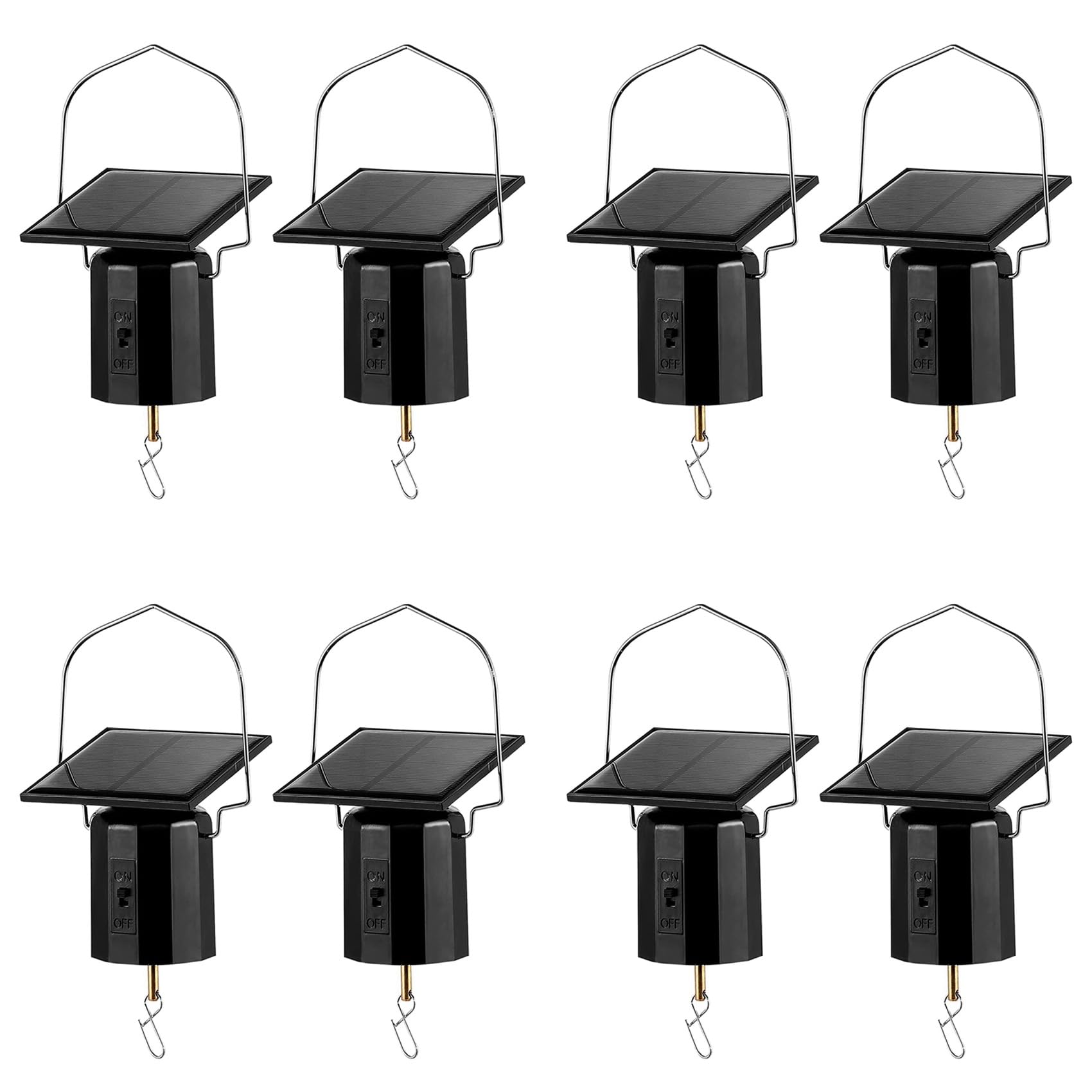 Jnchdghwa 8Pcs Solar Powered Wind Spinner Motor Solar Hanging Rotating Motor Revolving Wind Chime Spinner Motor for Display