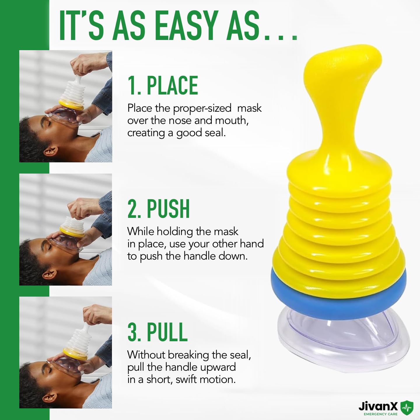 Anti-Choking Device – Choking Rescue Suction Kit for Kids & Adults | First Aid Airway Clearing Device for Home, Travel & Emergency Use | Includes Emergency Instruction Manual | Yellow — Amazon image 3