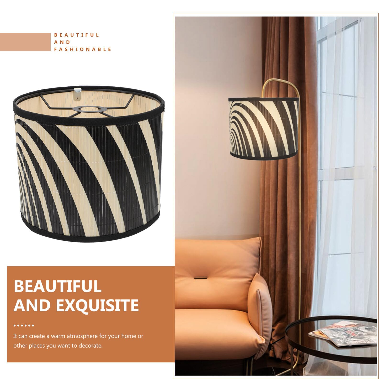 SHERCHPRY Pantalla Geométrica Pantalla De Lámpara De Techo De Madera Pantalla De Lámpara De Color Bambú Tonos Claros De Reemplazo Mesita De Noche Rota Accesorios Para Lámparas Planchar