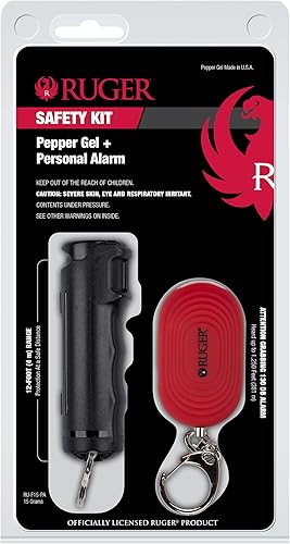 Miniatura 10 de SABRE Red Ruger - Kit de seguridad de gel de pimienta y alarma personal llavero de máxima fuerza policial gel de pimienta con rango de 12 pies 131ft