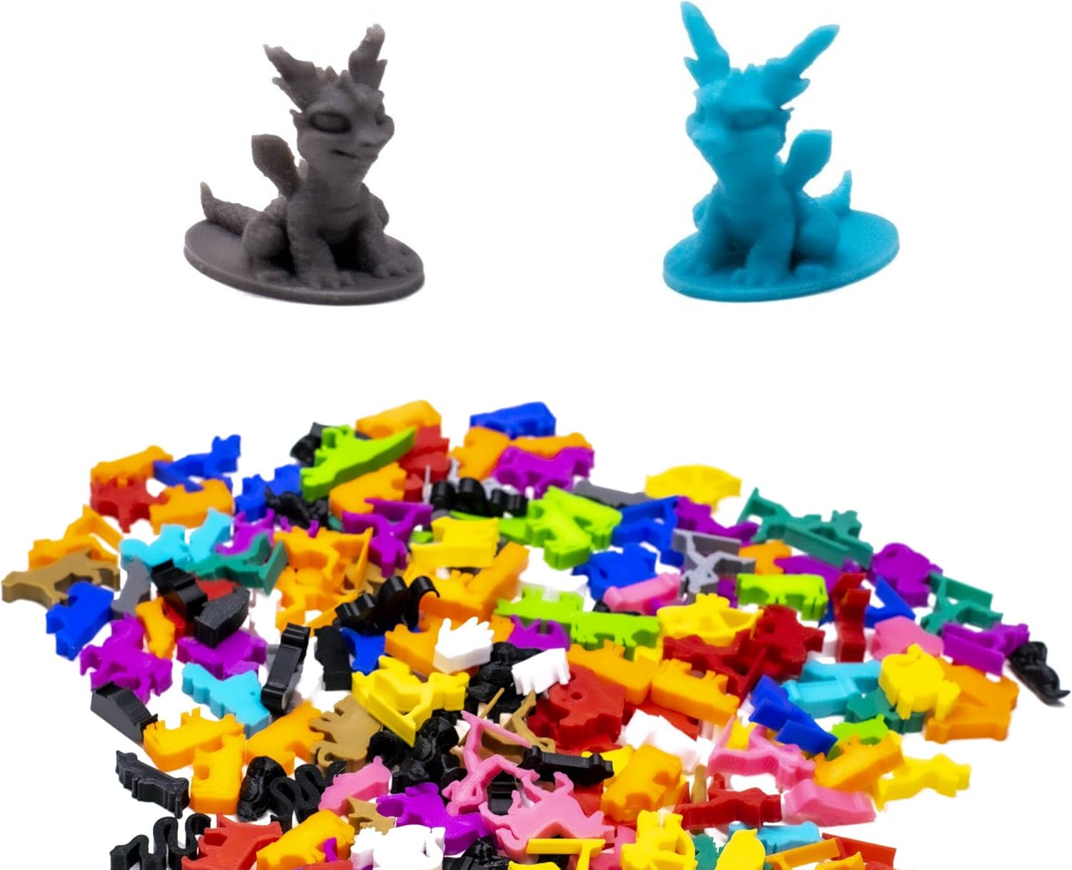 10PCS Dragon Figures - Azurith | Board Game Pieces Accessories Miniatures, Blue