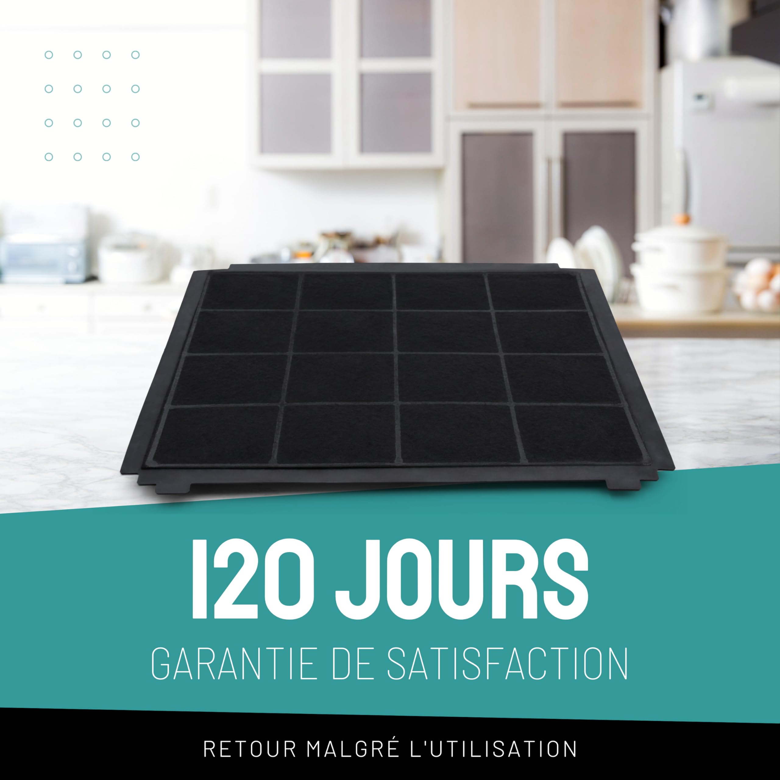 FilterBase® Filtre à charbon actif pour hotte Airforce AFFCA329, AIRFCHHDV1 et Blaupunkt 5Z9110X1
