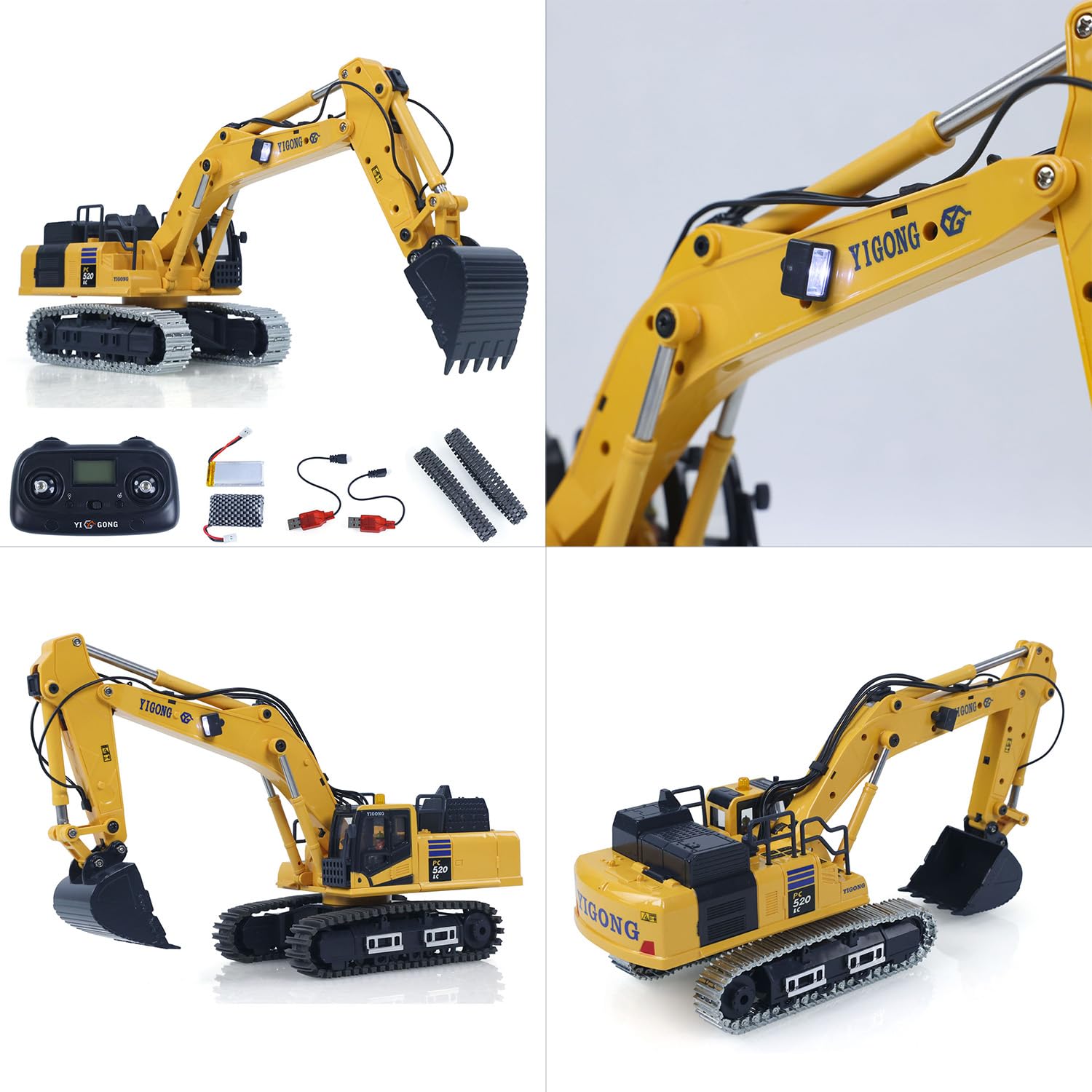TOUCAN RC HOBBY 1/50 RC Bagger PC520 Elektro-Hub funks teuerung Bagger Technik Fahrzeug Metallbahnen Leuchten Sound kleine -Sammlung Geschenke auf Lager