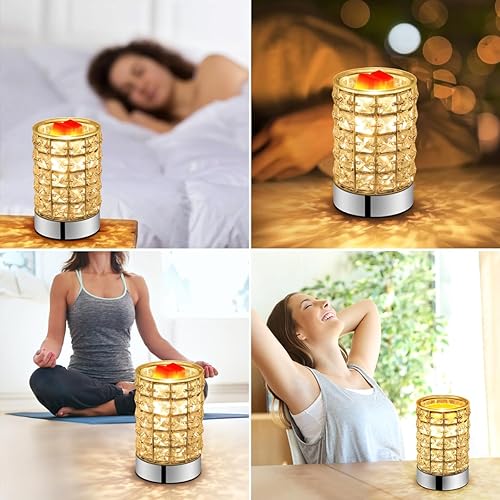 Miniatura 4 de Crystal Touch - Calentador eléctrico de cera derretida con fragancia regulable para calentar quemador de aceite de velas perfumadas, spa,