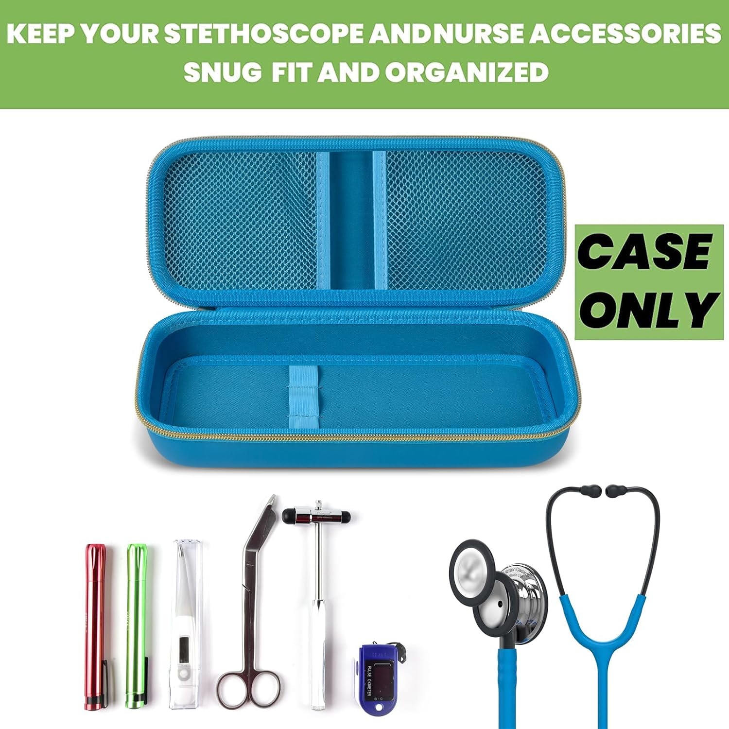 Stethoscope Case for 3M Littmann Classic III/Cardiology IV, Sky-Blue image 2