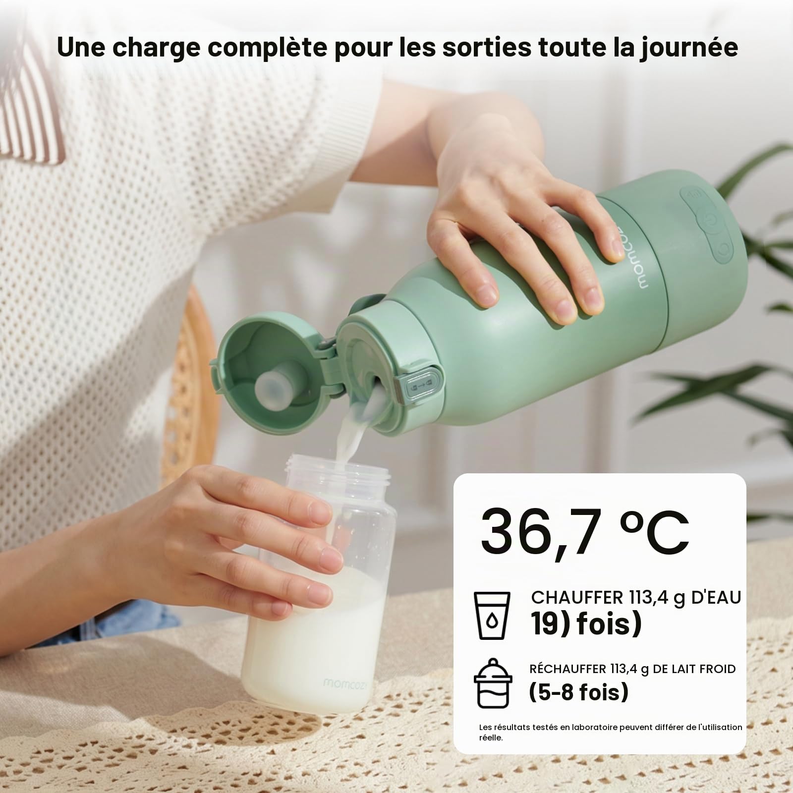 Momcozy Chauffe Biberon Portable 500ml & Glacière Lait Maternel, Pot 650ml | Conservation, Toute la journée, Grande capacité, Voyage, Bébé, Nouveau-né, Coffret, Allaitement, Nomade, Kit, Sans BPA