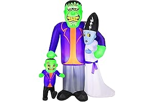 Occasions 7 Foot Pre Lit LED Giant Inflatable Frankenstein Family