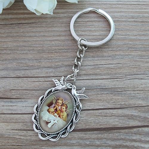 Miniatura 4 de 12 llaveros de bautismo con bolsas de organza para niña y niño - Recuerdos de mi bautizo/bautizo