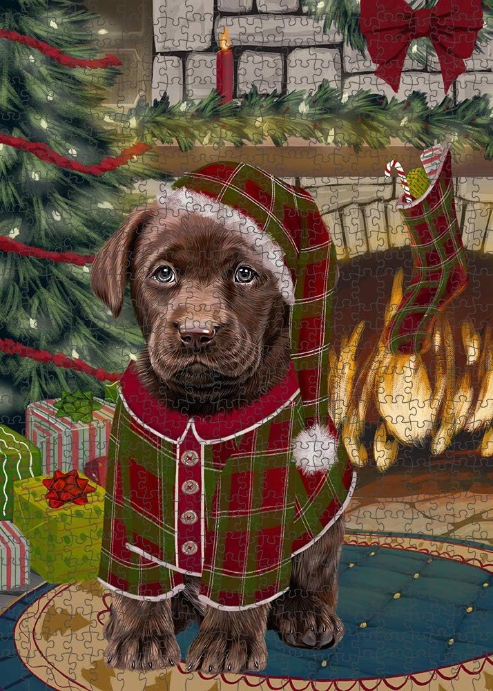 Christmas Stocking was Hung Labrador Dog Jigsaw Puzzle for Adults - Animal Printed Interlocking Puzzle Game Artwork - Gift for Dog Lover's -1000 Pcs 29.5"x19.7", PZLE51910