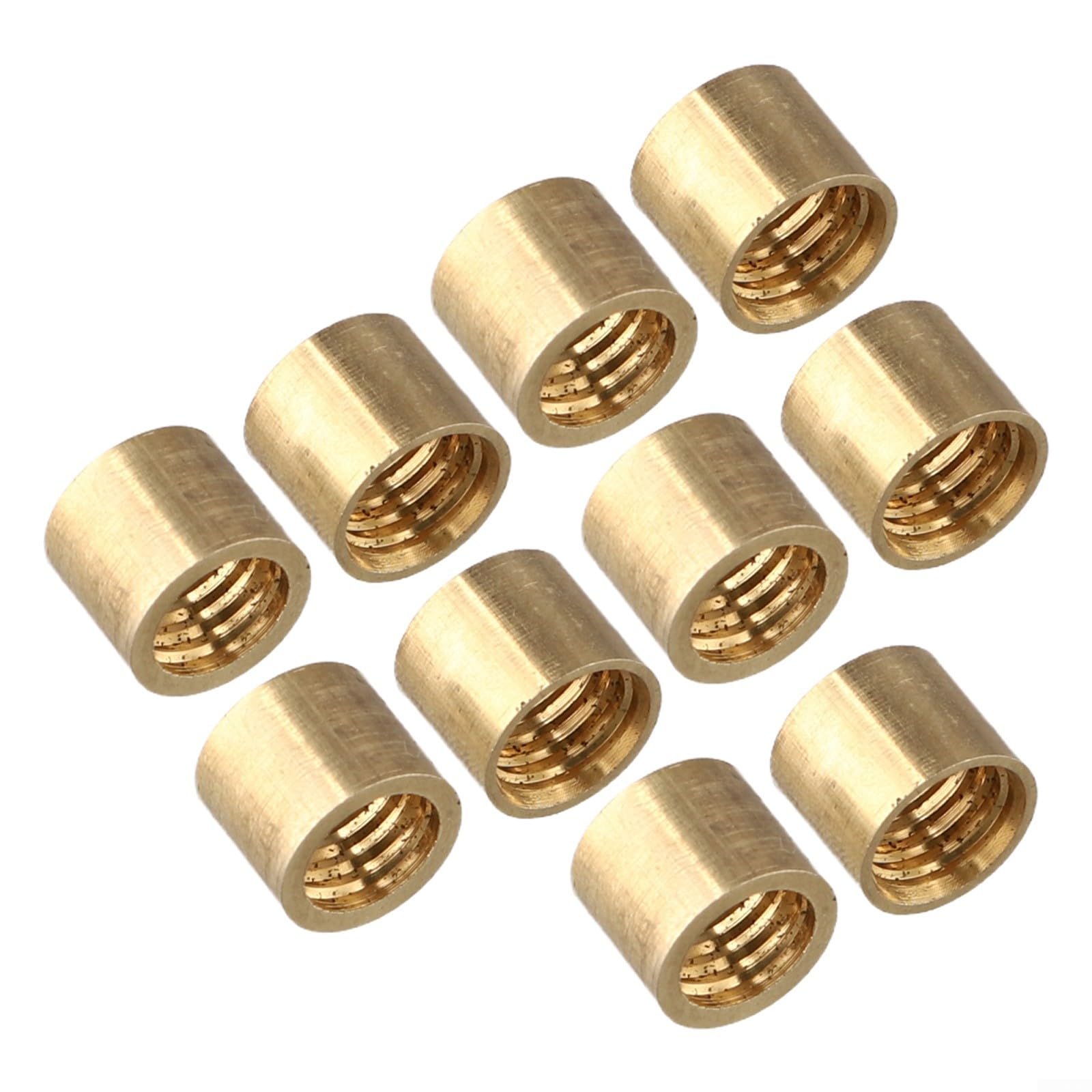 10pcs Billiards Cue Maintenance Accessories Brass Ferrules for Cue Tips (12mm)