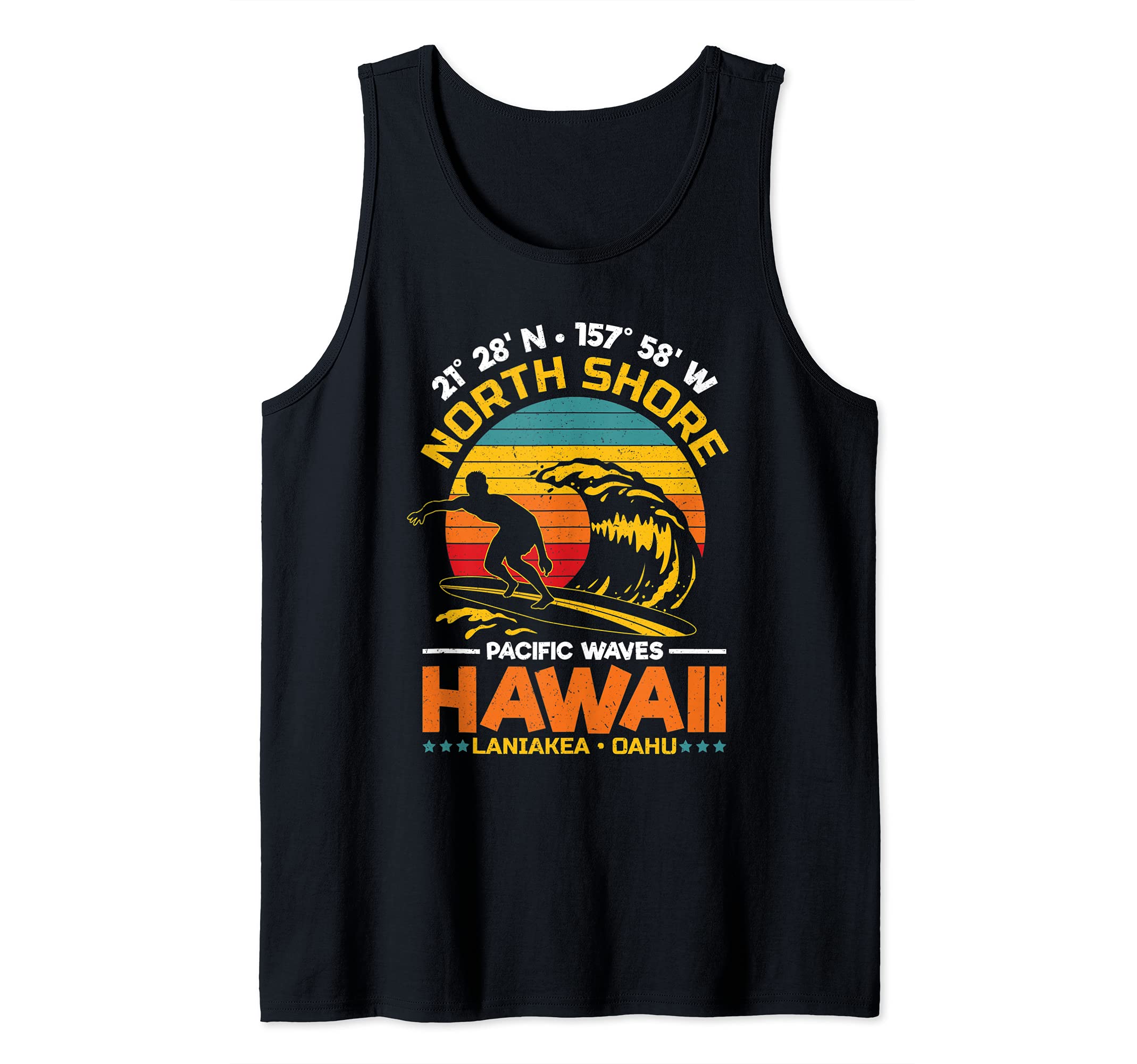 Playa Laniakea Costa Norte de O'ahu Surf Hawái Oahu Camiseta sin Mangas