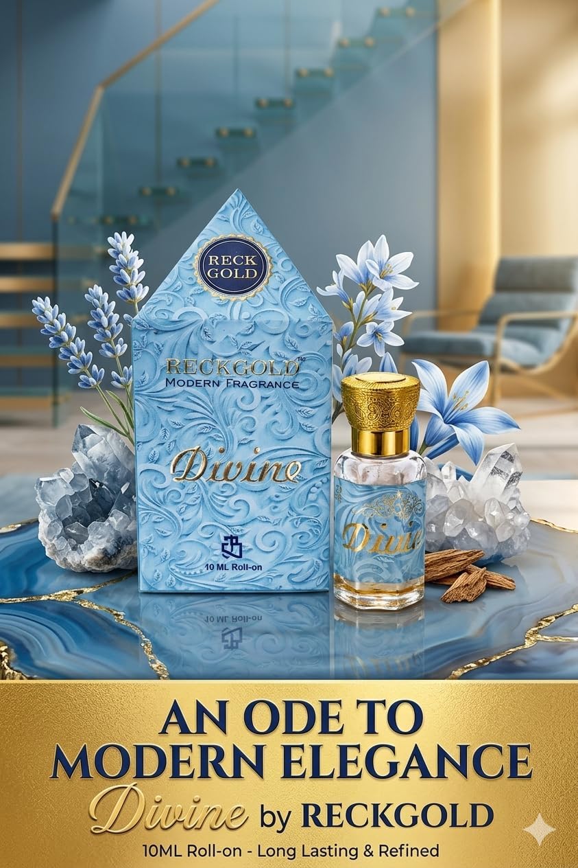 RECKGOLD Modern Fragrance Roll-On Attar Perfume Set of 2 (10ml Each) β Divine & Dreamz Fuzion | Long Lasting, Alcohol-Free Premium Ittar for Men and Women 3