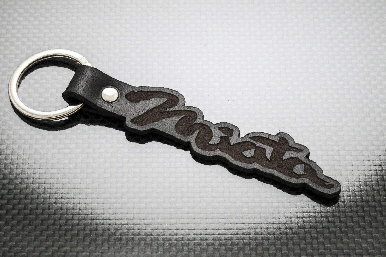 Boostnatics Handmade Leather Keychain Keyring Compatible with Miata Key Fob