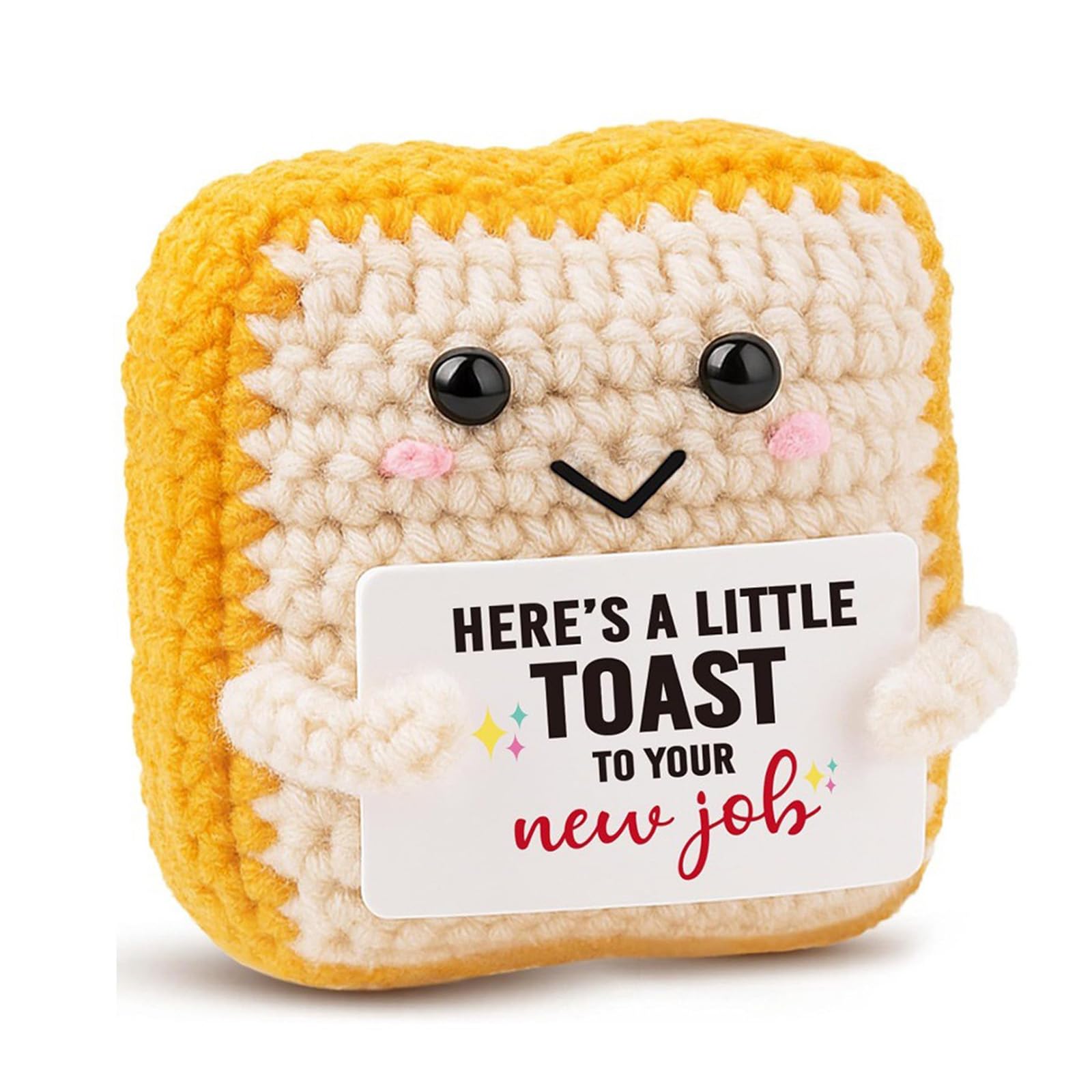 Lumina Co Cute Crochet Toast New Job Gifts for Women with New Job Card