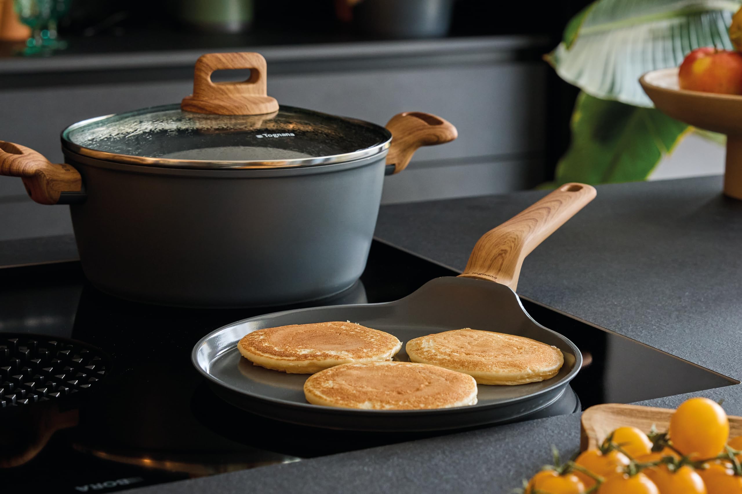 Tognana, T-care my cooking, Crepiera 25 cm, alluminio, grigio