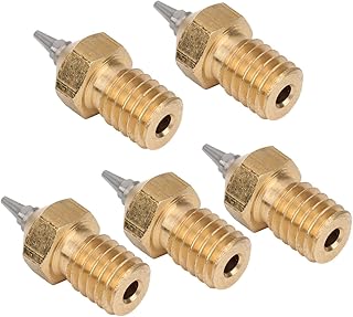 bocal de cabeça pontiaguda, bocal de extrusora de rosca m6 removível bocal de impressora 3d kits de limpeza de bocal de latão com pontas de aço inoxidável para impressora 3d (0,5 mm)