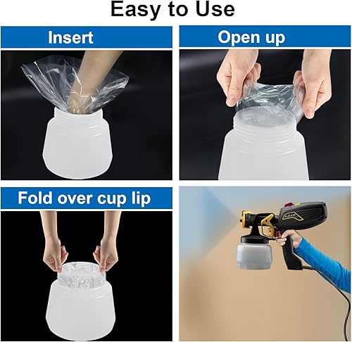 Miniatura 7 de Paquete de 50 coladores de pintura, papel de filtro de pintura de cono con 1 embudo de silicona, malla fina de nailon ultra flujo de 100 micrones