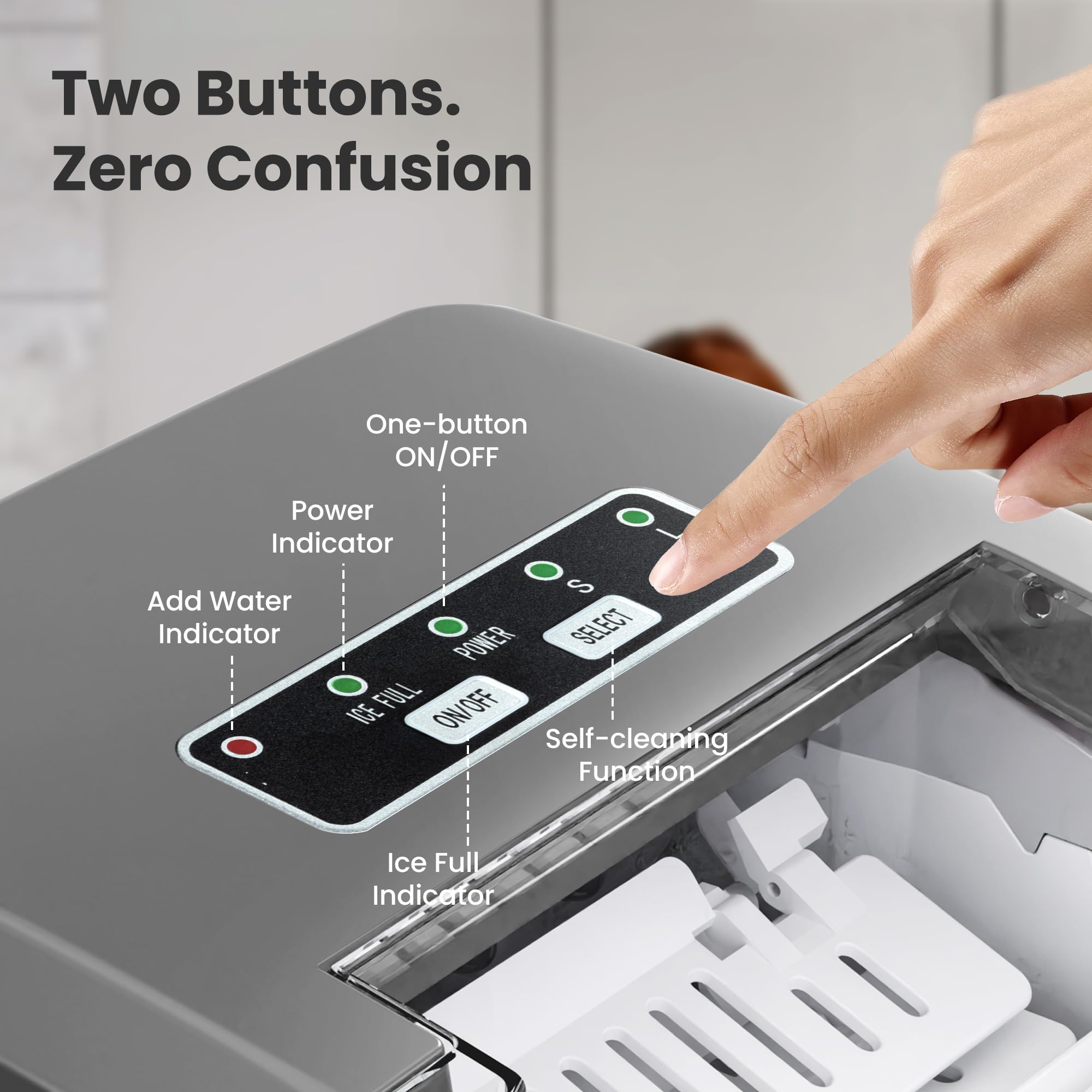 Crzoe Free Standing Ice Maker
