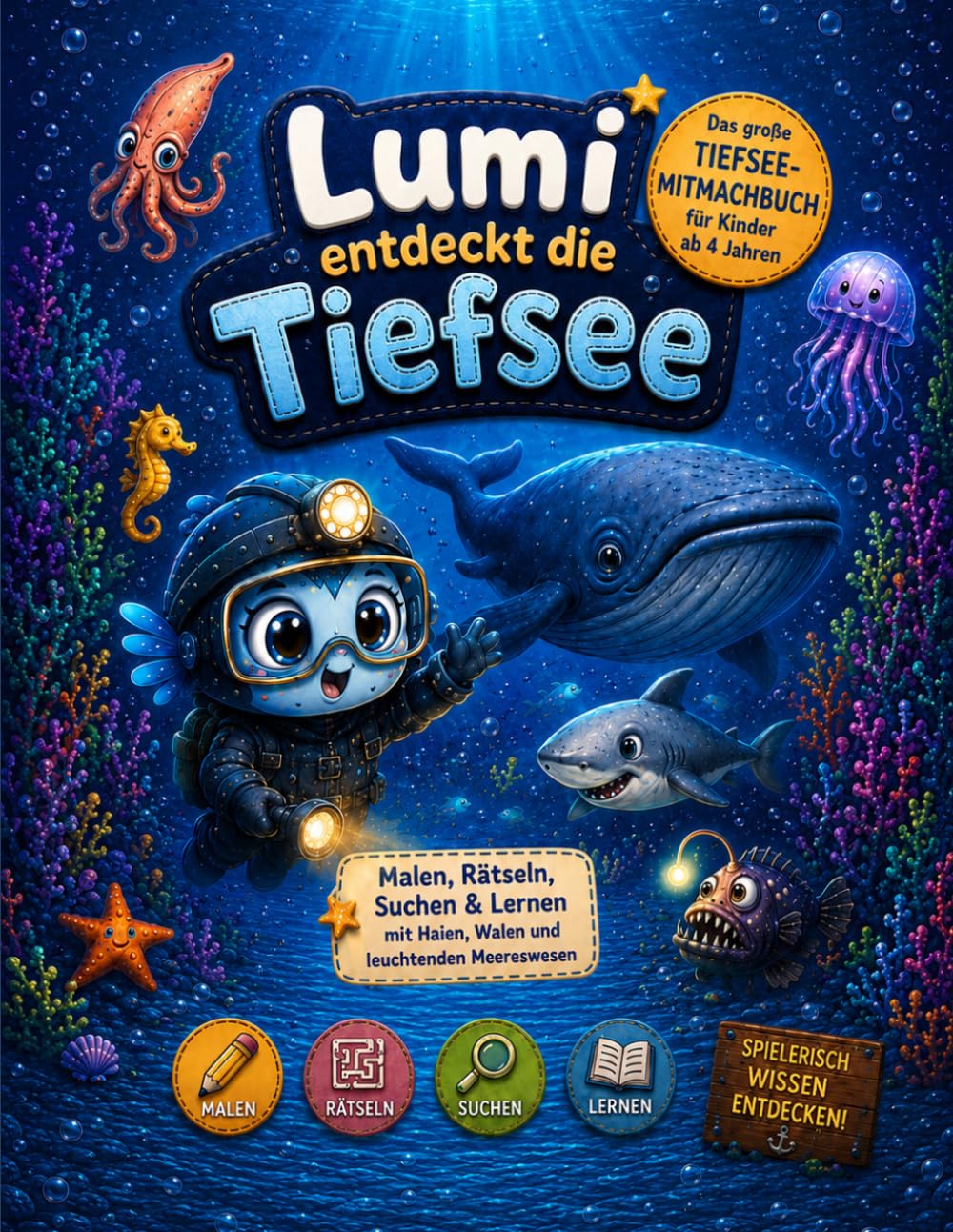 Lumi entdeckt die Tiefsee: Das große Tiefsee-Mitmachbuch für Kinder ab 4 Jahren