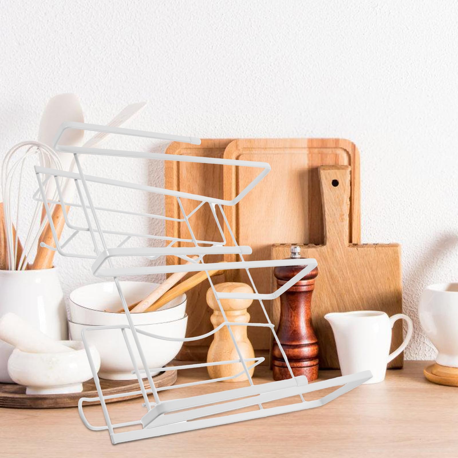 TOYANDONA Ganchos para Colgar Cocina, Percha para Utensilios de Cocina de Hierro Blanco, para Debajo del Estante, para Tazas de Café y Utensilios, Hogar
