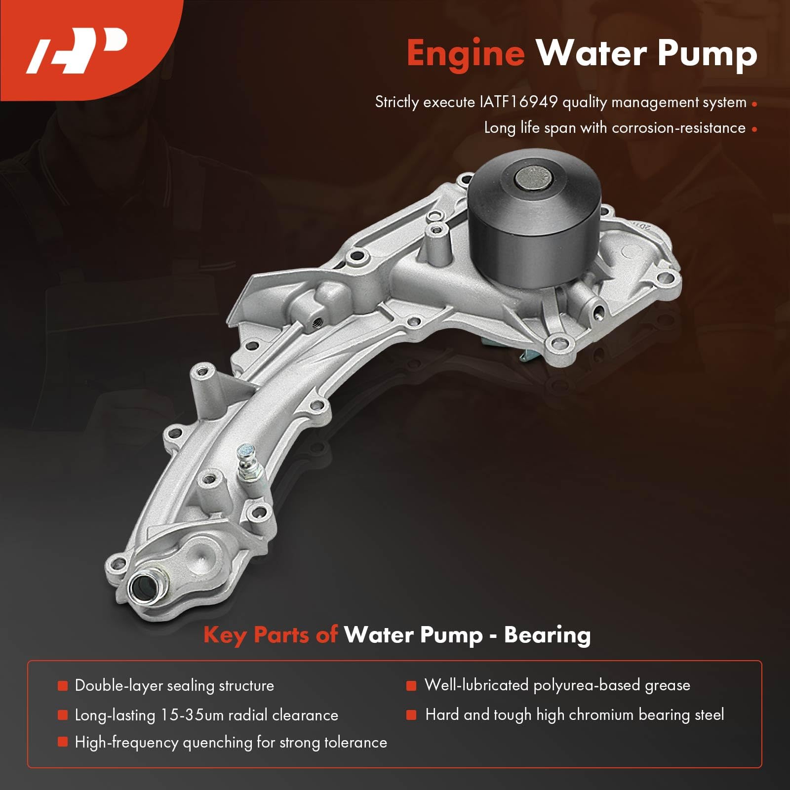 A-Premium Kit Cinghia Distribuzione Motore con Pompa Acqua Compatibile con Acura Legend 1993 1994 1995, 3.2L