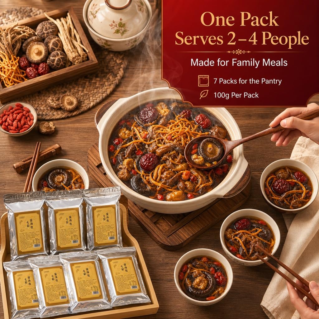 Paquete De 7 Mezclas Variadas Sopa Champiñones Silvestres (100 G Cada Una): Base Conveniente For Cocinar Y Acampar En Familia