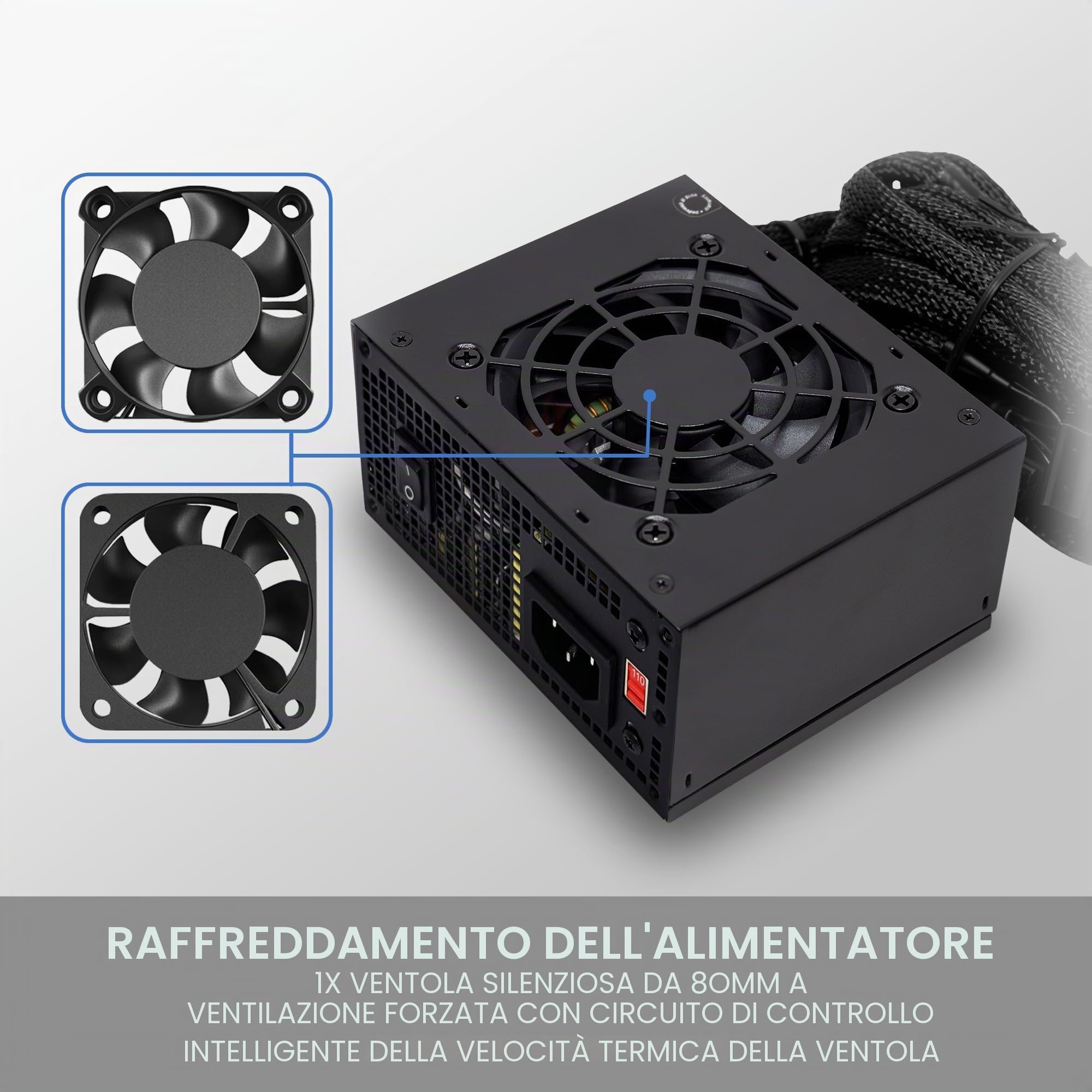Apevia Soluzione SFX-AP500W Mini ITX/Alimentazione elettrica Micro ATX/SFX 500W