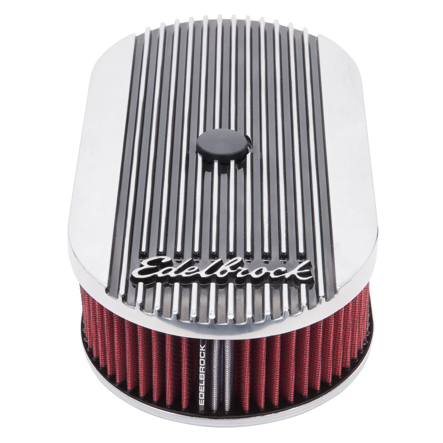 Edelbrock 4273 Elite Series owalny filtr powietrza do pojedynczego 4-cylindrowego gaźnika