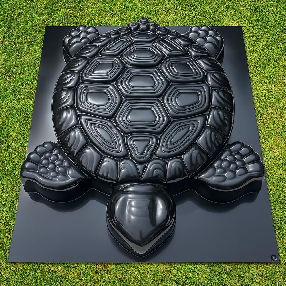 BETONEX Turtle Stepping Stone Mold Garden Concrete Mold Cement Plastic ABS 2mm - Tortoise Mould Mold for Cement - Paving DIY Turtle Garden Stone Path Mold - Garden Stepping Stone Mold Reusable