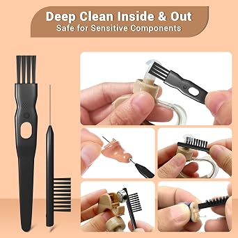 Premium Hearing Aid Cleaning Kit for Oticon Phonak Wireless Rechargeable