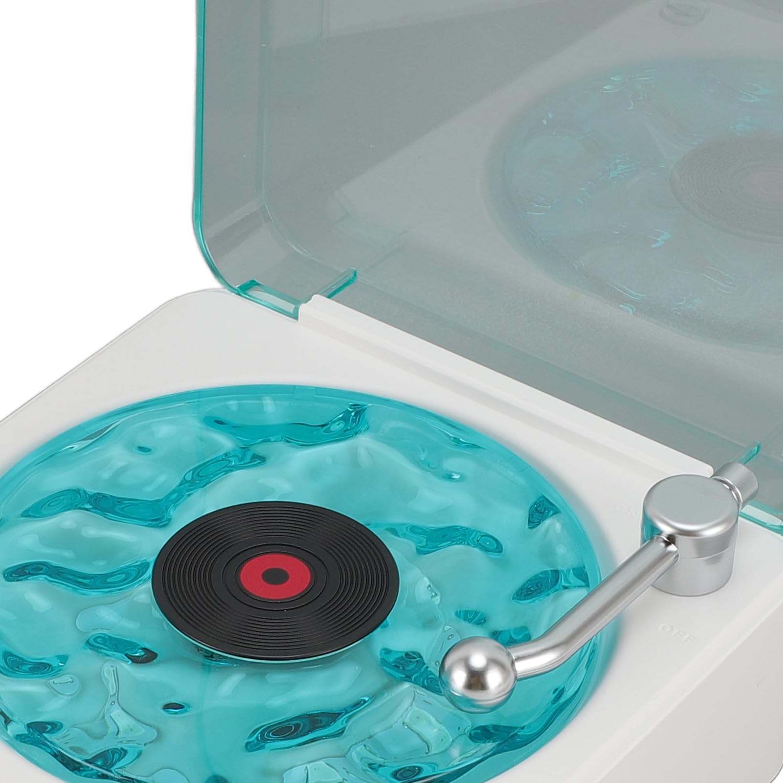 Bewinner Haut-Parleur Bluetooth Rétro avec Lecteur Vinyle et Lumière Réglable - Stéréo Compact Portable pour Dormir et Soirée