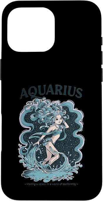 Astronological Sign Horoscope Zodiac Sign Aquarius Case for iPhone 16 Pro Max