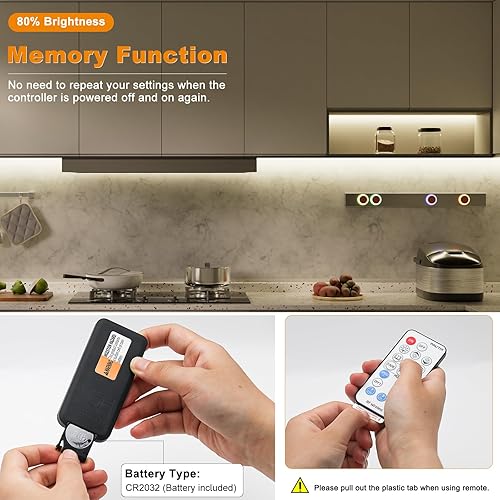 Miniatura 6 de Paquete de 2 reguladores de intensidad remota RF para tiras de luces LED de un solo color, control remoto inalámbrico de 18 teclas PAUTIX y