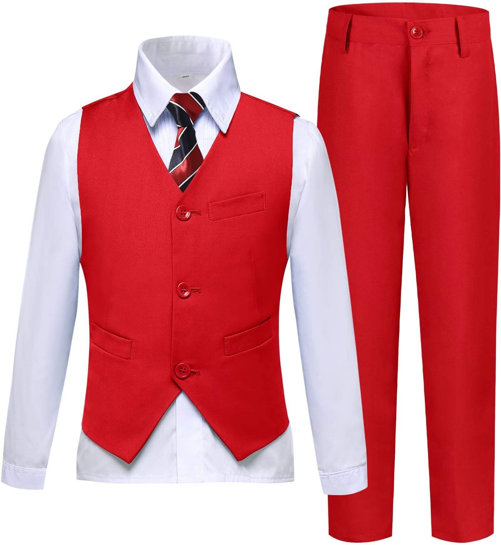 Laimi Duo Boys Suit Kids Suits Tuxedo for Boys Toddler Vest Pants Set Ring Bearer Outfit Dress Clothes