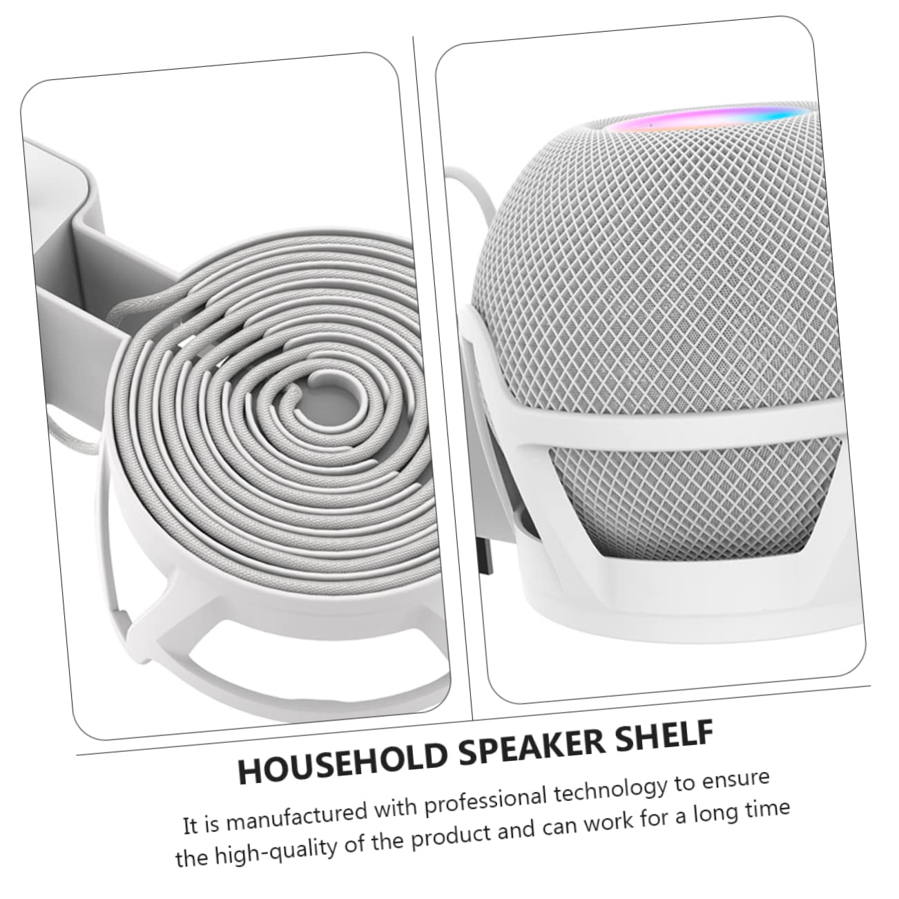 Gatuida 2piezas Soporte De Altavoz De Pared Para Estante Colgante Organizador De Cables Instalación Sin Taladros Diseño Elegante y