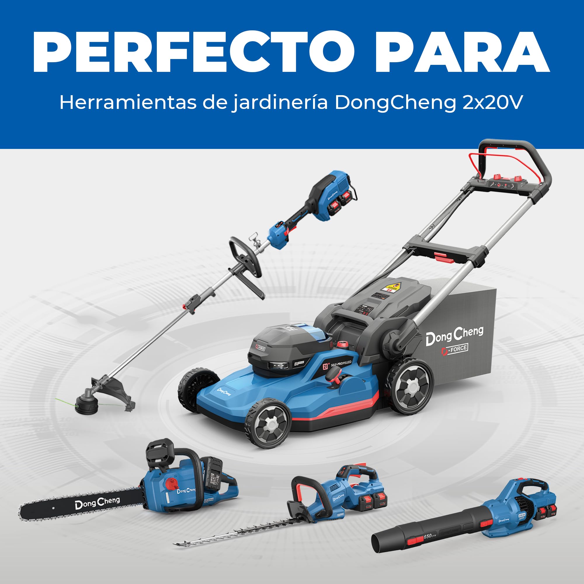Dongcheng FFCL2040-2 - Cargador doble de iones de litio (18 V (40 V máx.)