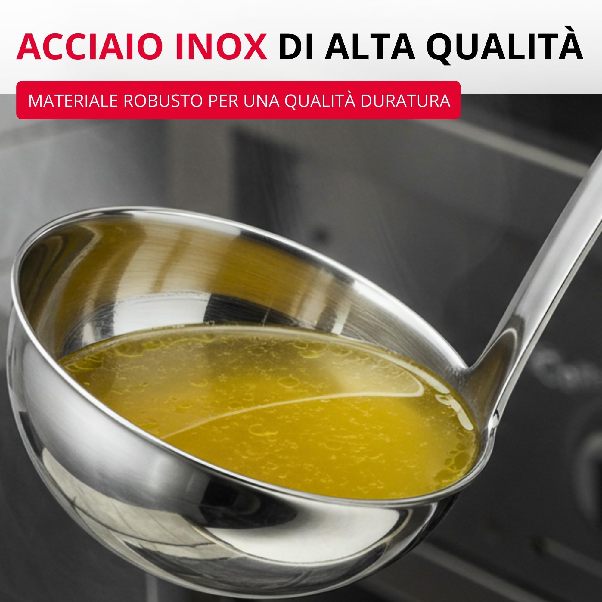 Westmark Mestolo Pro – piccolo in acciaio inossidabile per la cucina professionale – Mestolo per salse, condimenti, ecc. – Argento, Ø 9 cm, 200 ml
