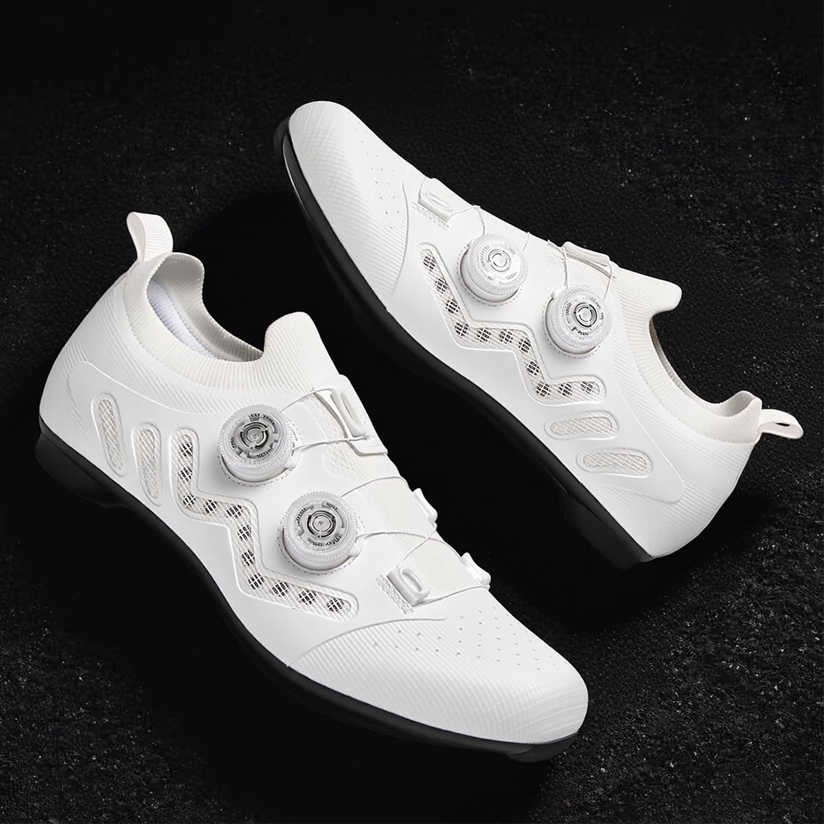 Scarpe Ciclismo Strada Uomo Donna, Scarpe Bici Corsa con SPD Calas Antiscivolo Traspirante Scarpe Spin per Sportive da Esterno