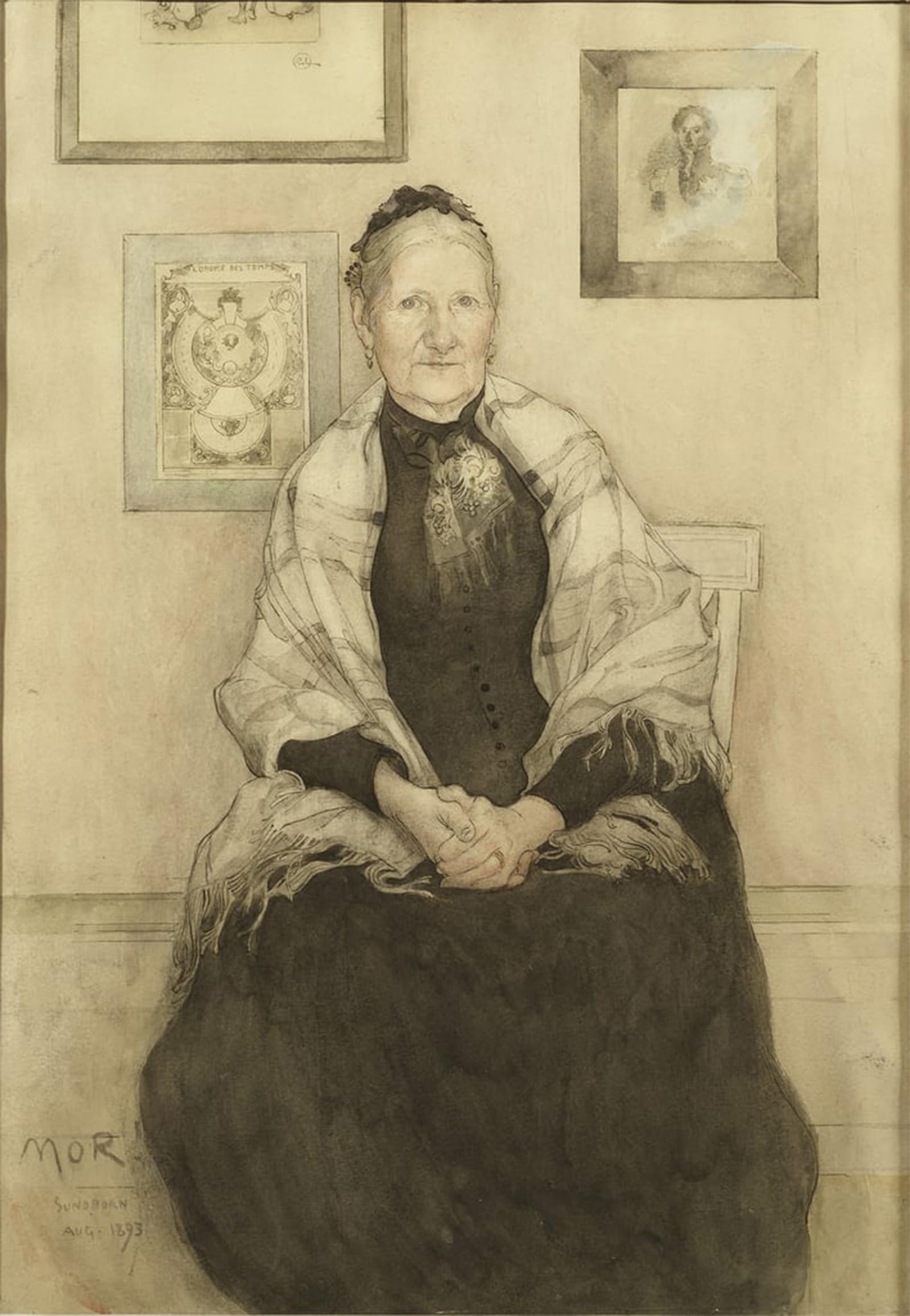 ARTXLXXBN Famous Art Print Poster Vintage Wall Art Mother by Carl Larsson Canvas Art Poster for Home Decor 60x90cm