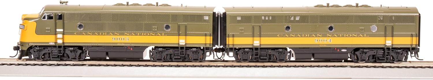 Broadway Limited 8161 EMD F3 A/B, CN 9003/9004, Olive Green & Imitation Gold, A-Unit Paragon4 Sound/DC/DCC, Unpowered B-Unit, HO Scale