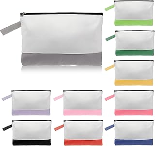10 bolsas de maquillaje de lona, 10.2 x 6 pul...