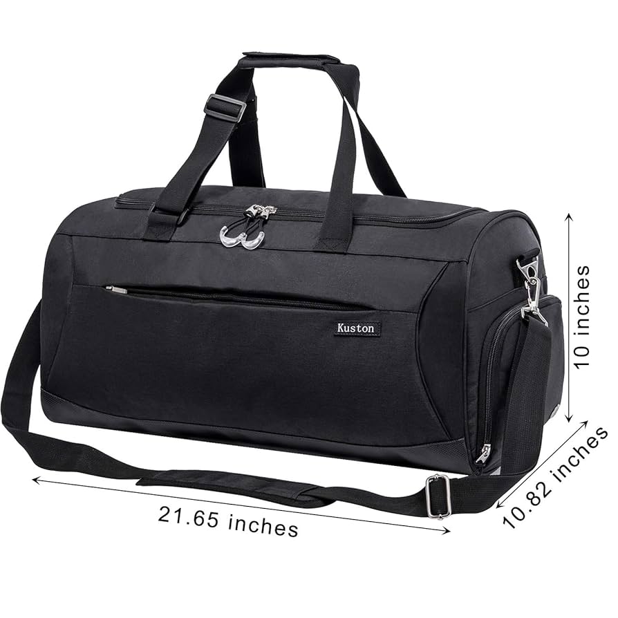 Kuston Sports Gym Bag with Shoes Compartment &Wet Pocket Gym