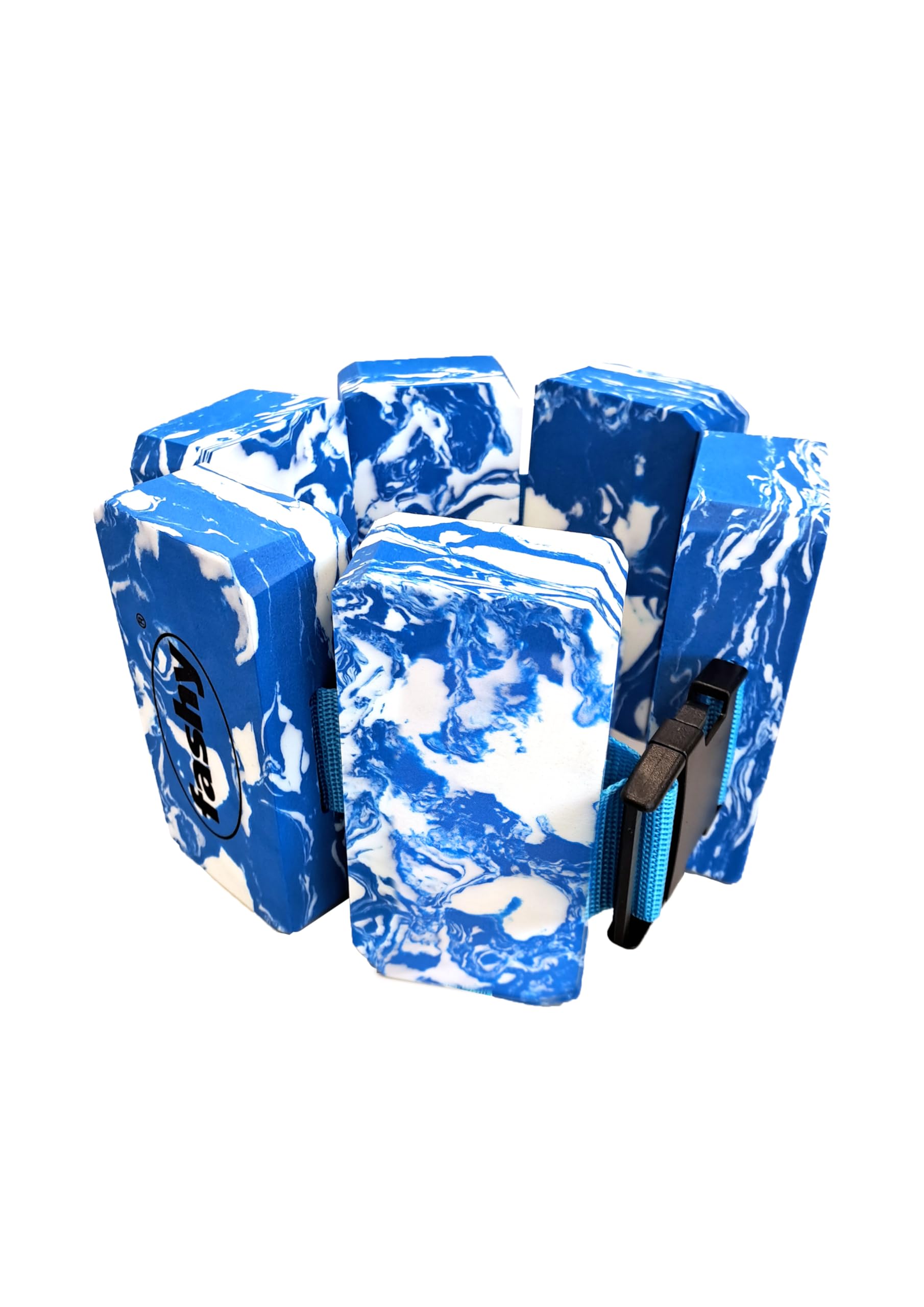 Fashy Blue/White Adult Aqua 6-Pads Swim Belts