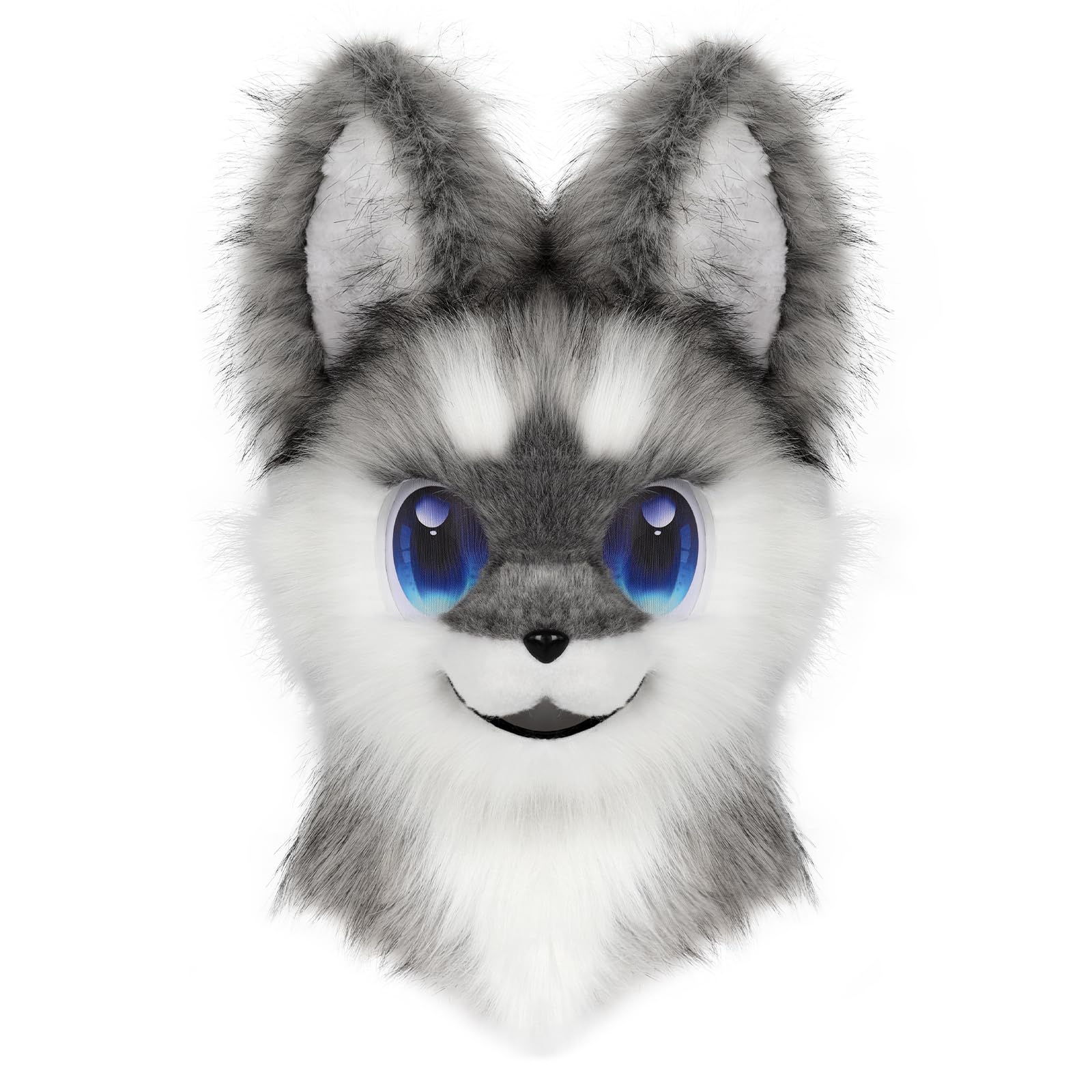 Tier Vollkopf Hund Maske Fursuit Therian Plüsch Realistische Masken für Party Halloween Cosplay Kostüm Accessoire
